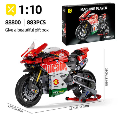 Technic V4 Super Moto Ducati Bike Building Blocks 883PCS