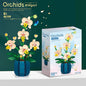 Orchid Building Blocks Bouquet Plant Model 606 PCS