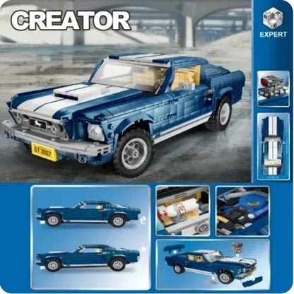 Technic Ford Mustangs Sports Car Building Blocks Bricks Toys