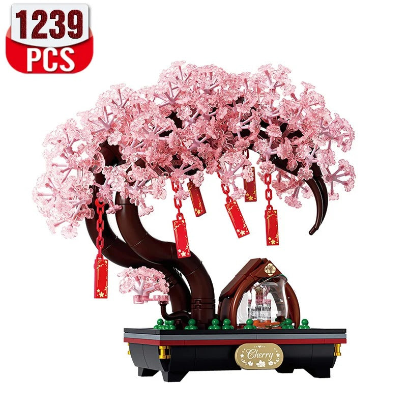 Romantic Sakura Tree Building Blocks Bricks 706PCS Kids Toys