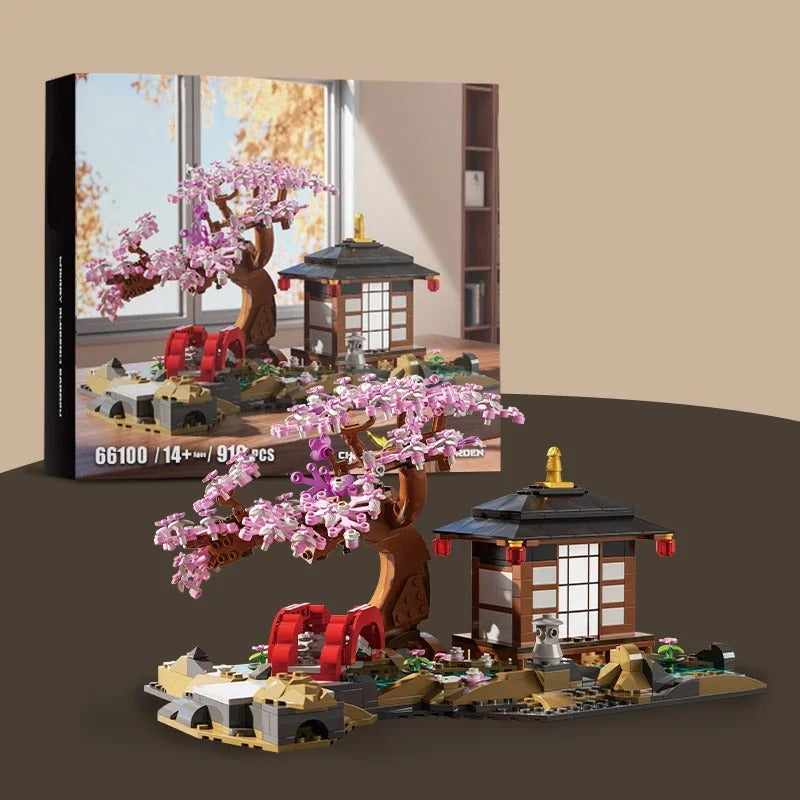 Cherry Blossom Tree Building Blocks Bonsai Bouquet Model Bricks Home Decor