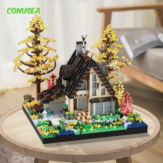 Forest Wooden House Building Blocks Bricks Set 2635PCS No Box