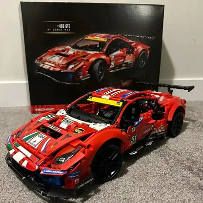 Technic 488 GTE 1684PCS Building Blocks Sports Car Set