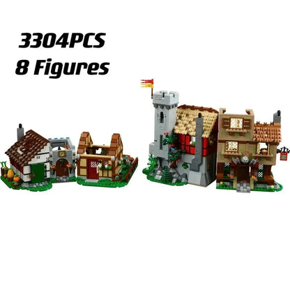 Medieval Town Square Building Blocks 3304PCS Compatible 10332 Bricks (No Box)