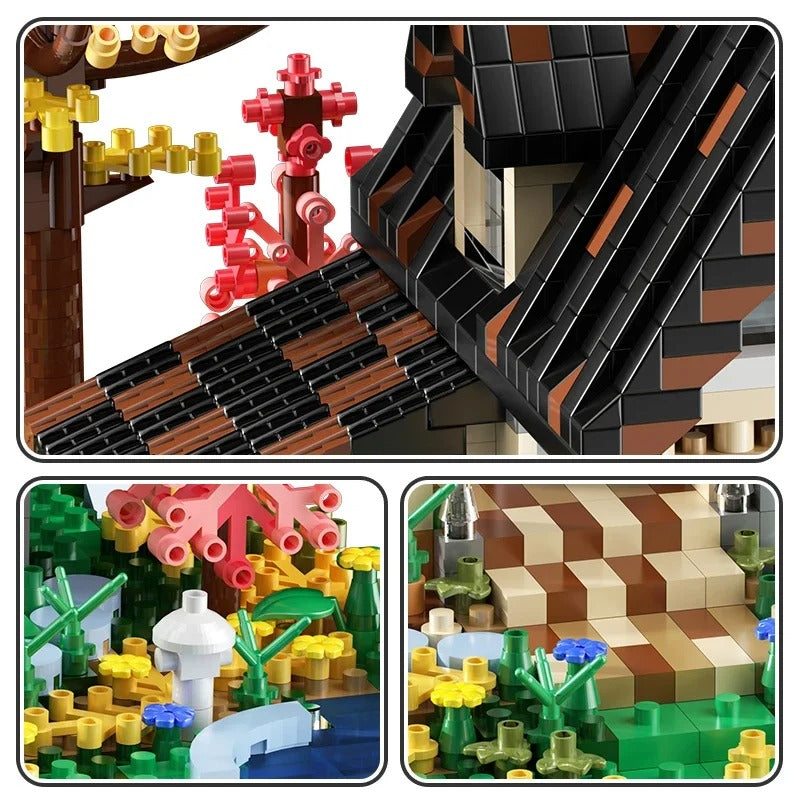 Forest Wooden House Building Blocks Bricks Set 2635PCS No Box