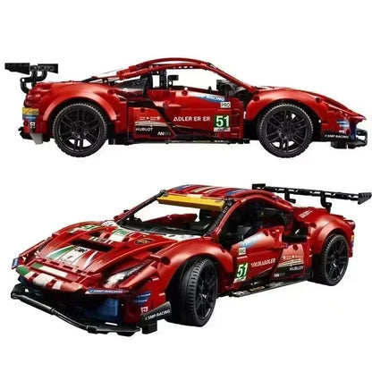 Technic 488 GTE 1684PCS Building Blocks Sports Car Set