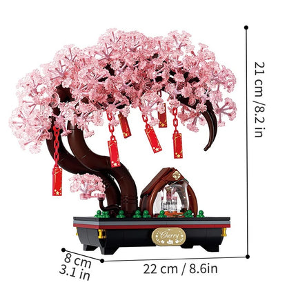 Romantic Sakura Tree Building Blocks Bricks 706PCS Kids Toys