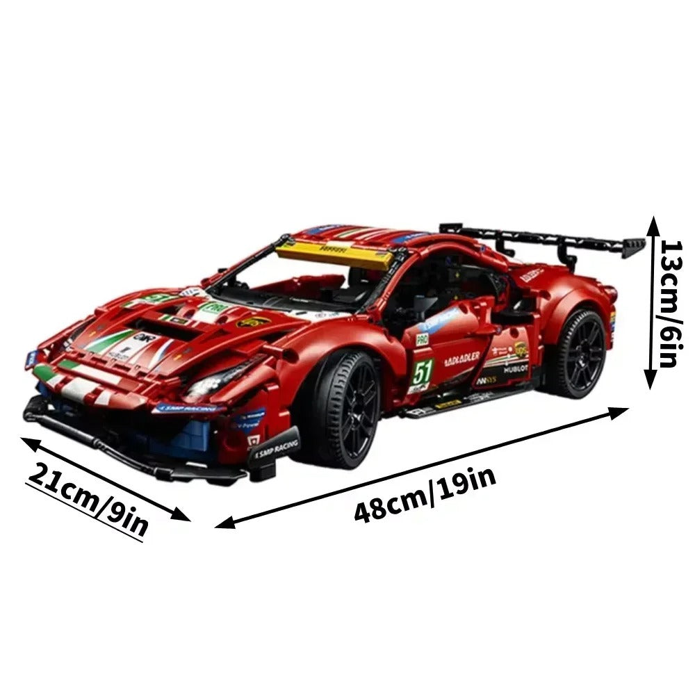 Technic 488 GTE 1684PCS Building Blocks Sports Car Set